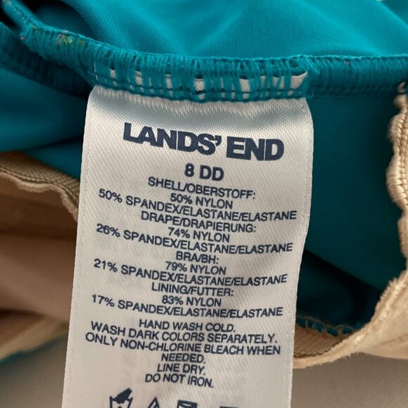 *Lands' End Swimsuit SlenderSuit Tummy Control Skirted One Piece Size 8 DD - Picture 8 of 11